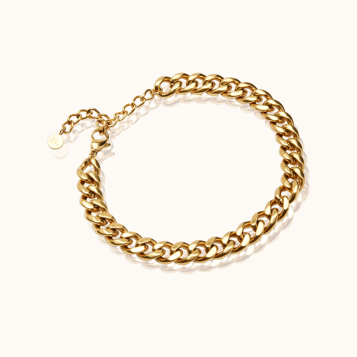 Womens gold curb bracelet Clearance