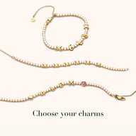 Crystal Fixed Charm Bracelet (Gold)