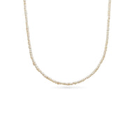 Layering Blue Apatite Beaded Necklace (Gold)