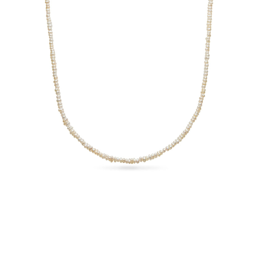 Layering Blue Apatite Beaded Necklace (Gold)