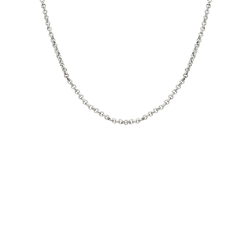 Layering Box Chain Necklace (Silver)