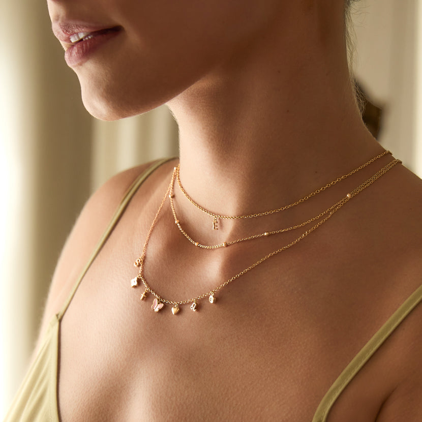 Made Mine Fine Charm Necklace (Gold)
