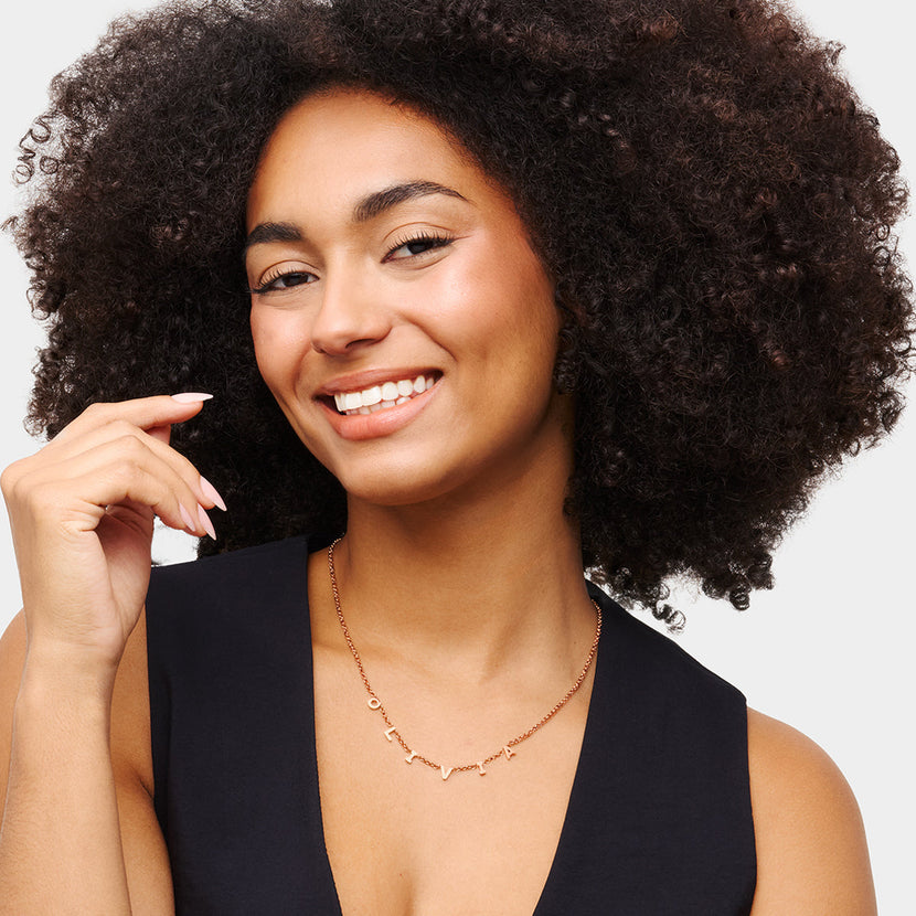 Made Mine Name Necklace (Rose Gold)