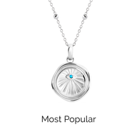 Layering Sphere Chain Necklace (Silver)