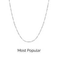 Layering Twisted Chain Necklace (Silver)