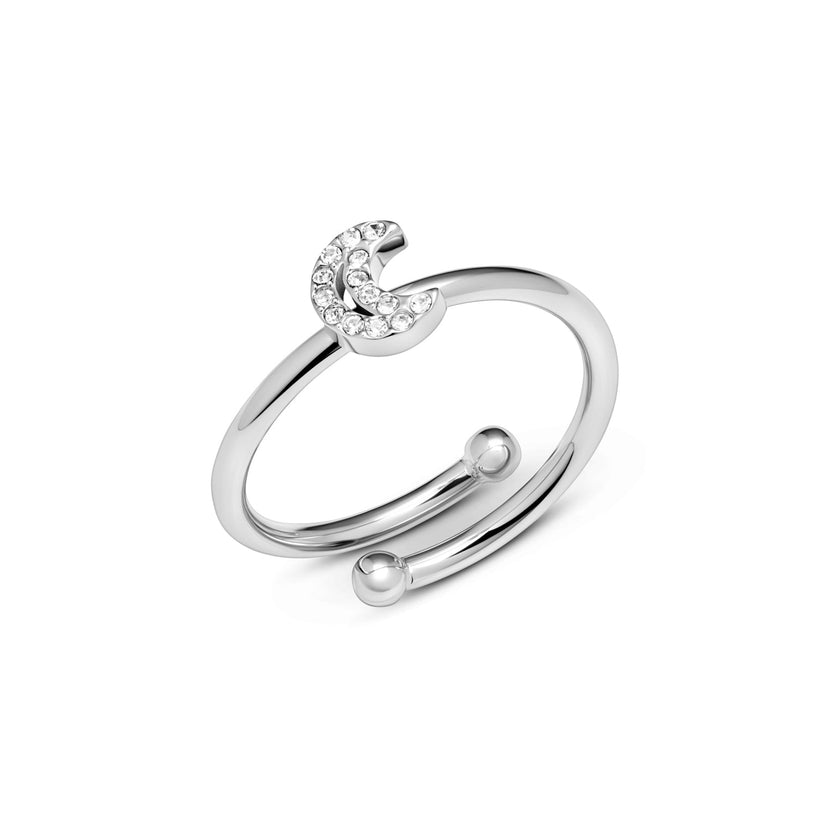 Moon and Back Moon Ring (Silver)