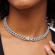 Gala Pavé Initial Choker (Silver)