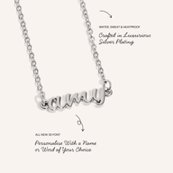 Script Name Necklace (Silver)