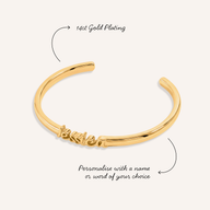 Script Name Cuff Bangle (Gold)