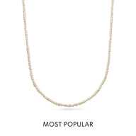 Layering Blue Apatite Beaded Necklace (Gold)