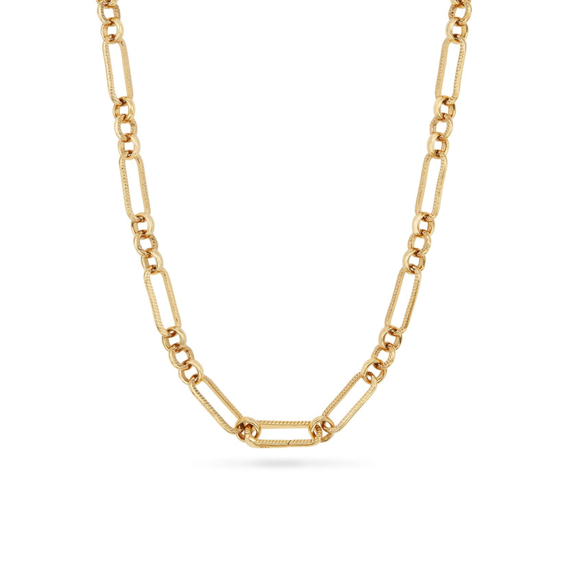 Layering Figaro Chain Necklace (Gold)