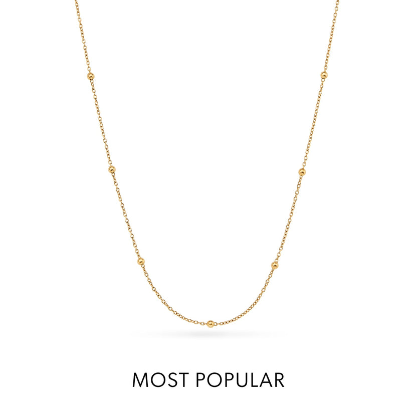 Sphere Chain Necklace (Gold)