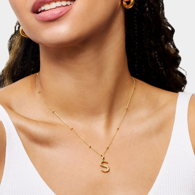 Entwine Initial Pendant (Gold)