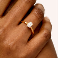 Oval Ring & Wishbone Stacking Set (Gold)