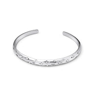 Moon and Back Bangle (Silver)