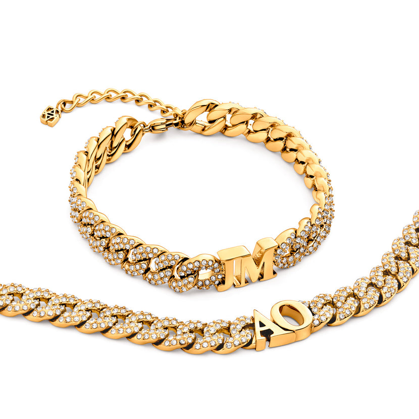 Gala Pavé Initial Choker (Gold)
