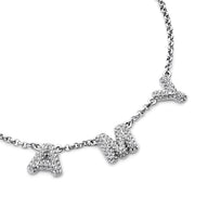 Spotlight Pave Bubble Name Necklace (Silver)
