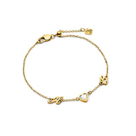 Made Mine Initials & Birthstone Bracelet (Gold)