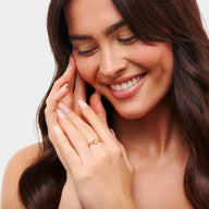 Moon and Back Star Ring (Gold)