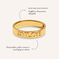 Fine 3D Name Ring (Gold)