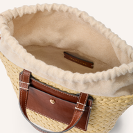 Kid's Raffia Structured Bag (Natural)