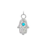 Hamsa Hand Charm (Silver)