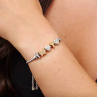 Moon and Back Star Bracelet Charm (Silver)