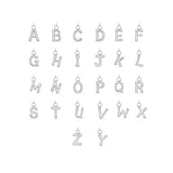 Mini Molten Initial Charm (Silver)