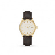 Men's 39mm Mayfair Brown Leather Watch (Gold)