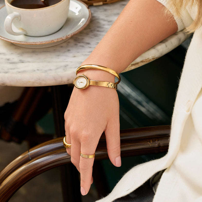 Domed Bangle (Gold)