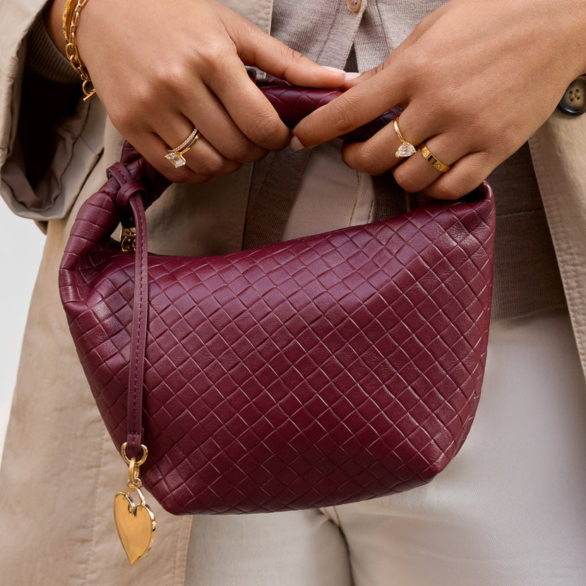 Vienna Mini Leather Bag (Burgundy)