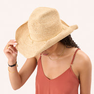 Raffia Cowboy Hat (Natural)