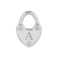 Custom Love Lock Charm (Silver) - Initials