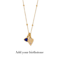 Custom Stamped Heart Pendant Necklace (Gold)