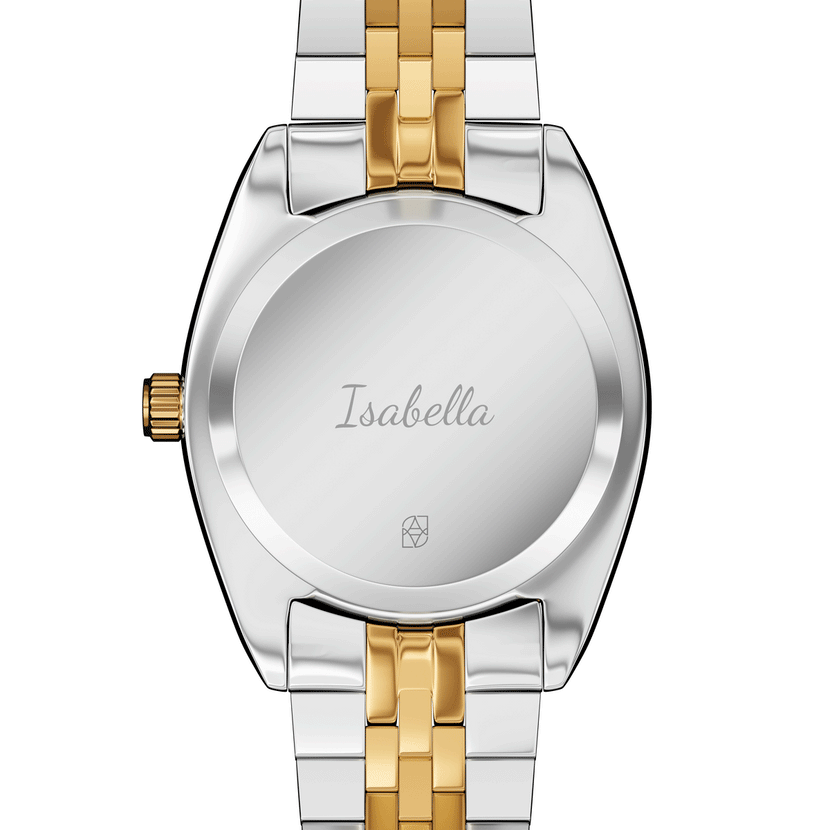 Two Tone Floating Charm Watch