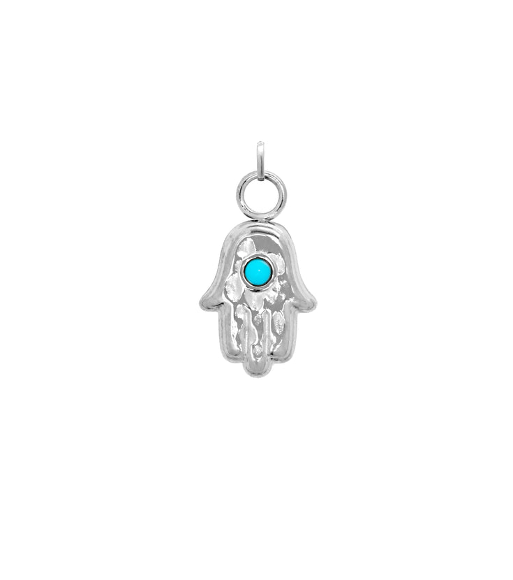 Hamsa Hand Charm (Silver)