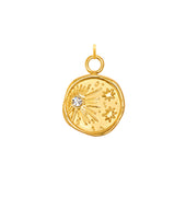 Mini Molten Coin Charm (Gold)