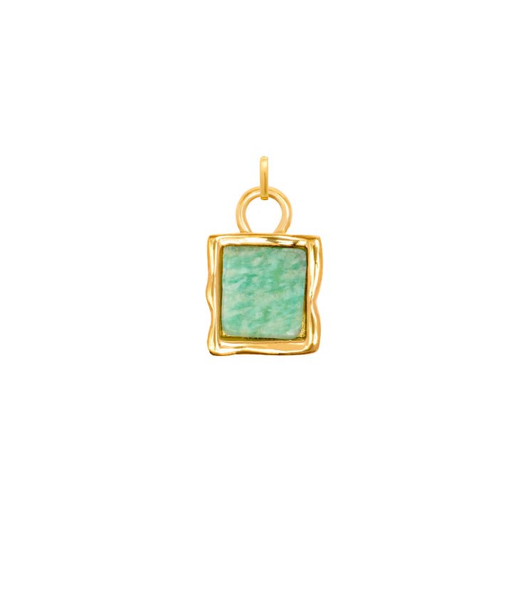 Molten Amazonite Charm (Gold)