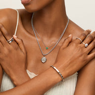 Custom Talisman Coin Necklace (Silver)