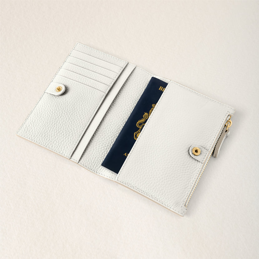 Leather Passport Holder (Ivory)