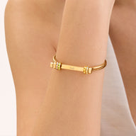 Personalised Confetti Charm Bangle (Gold)