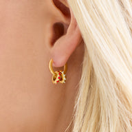 Confetti Charm Huggie Hoops (Gold)