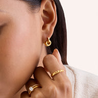 Confetti Charm Huggie Hoops (Gold)
