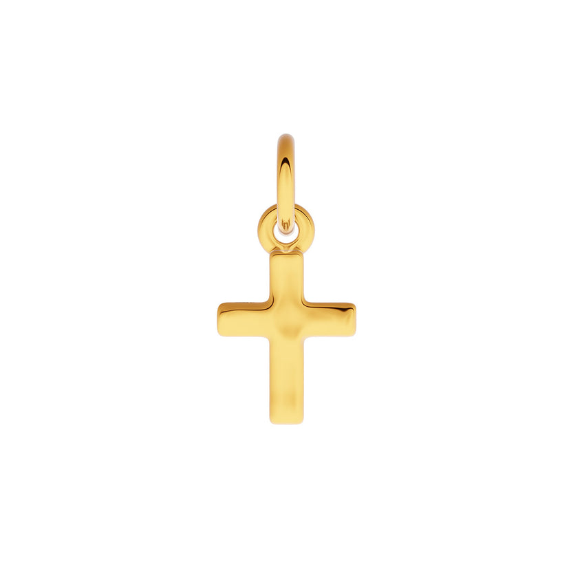 Made Mine Fine Charm - Molten Cross (Gold)