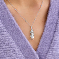 Crystal Ragdoll Necklace (Silver)