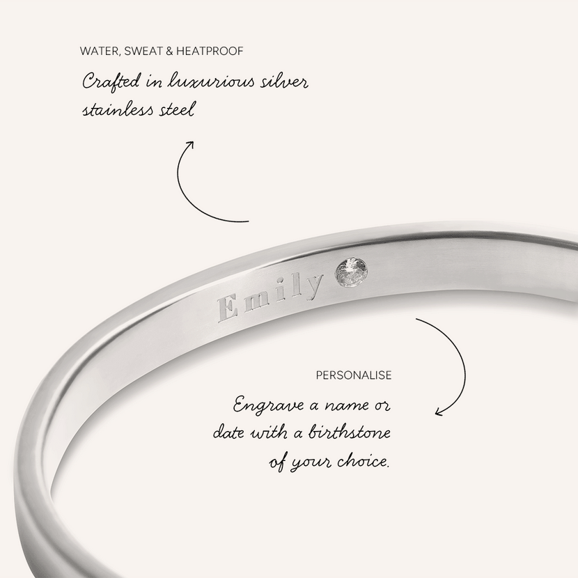 Custom Memento Cuff Bangle (Silver)