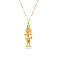 Birthstone Ragdoll Necklace (Gold)