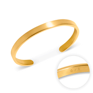 Custom Handwritten Memento Cuff Bangle (Gold)