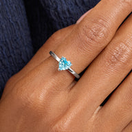 Birthstone Heart Legacy Ring 1ct (Silver)