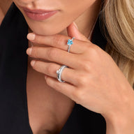 Birthstone Heart Legacy Ring 1ct (Silver)